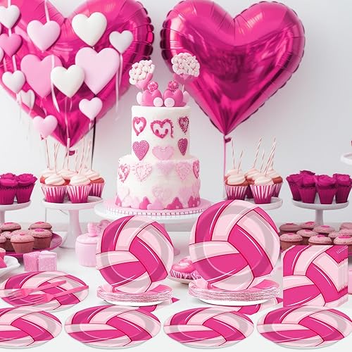 Miniatura 432 de 96 piezas de suministros de fiesta de cumpleaños florales de cumpleaños, platos de papel, servilletas, flores de oro rosa, decoraciones de fiesta