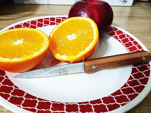 Miniatura 2 de Uniware Cuchillo de fruta de acero inoxidable con mango de madera, 3.5 pulgadas