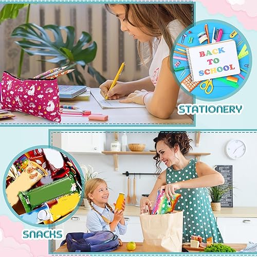 Miniatura 3 de Ctosree Estuche para lápices con cremallera de dibujos animados para niños y niñas, regalo de regreso a clases, lindo dinosaurio, unicornio,