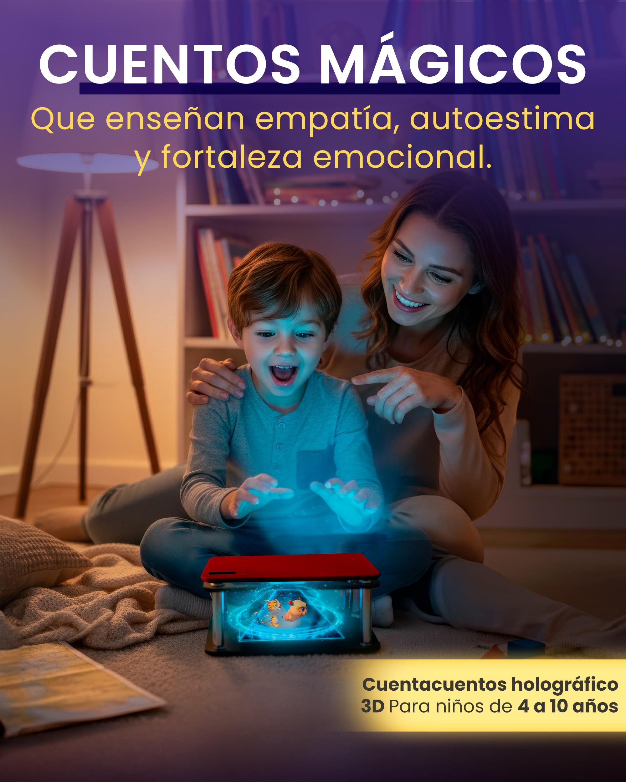 Heromask Bundle Educativo 3 en 1 – Idiomas, Matemáticas y Cuentos en Realidad Virtual y Hologramas | Juego 2 en 1 con Casco VR + Pirámide | Regalo Original para Niños 5-12 Años