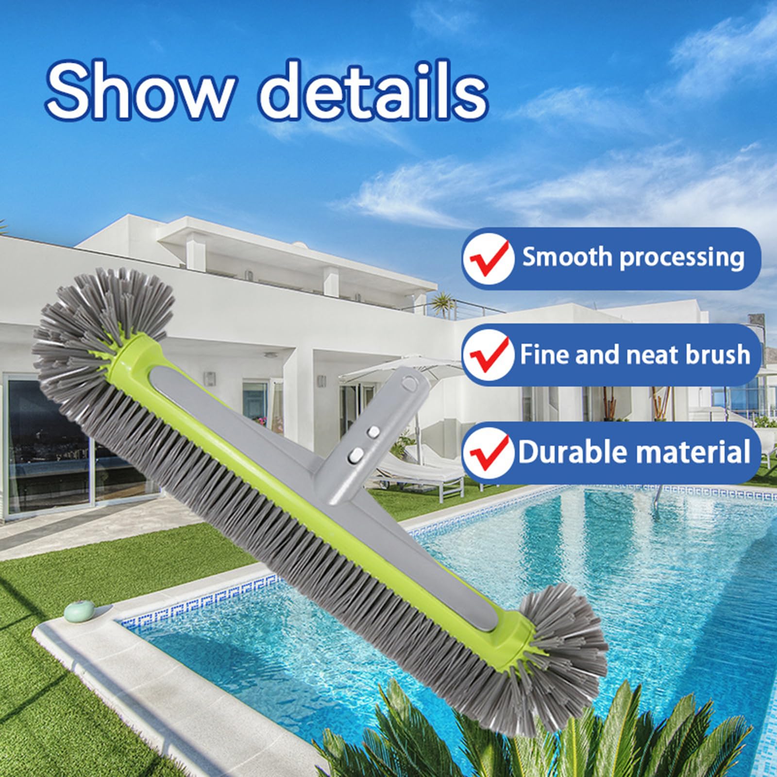 Sharplace Brosse de Piscine 45cm Accessoires Nettoyage Parois