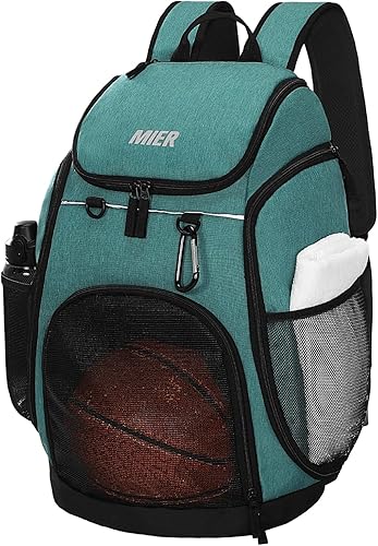 Miniatura 13 de MIER Gym Backpack 40L Basketball Backpack with Ball Compartment & Shoes Storage Multi-Functional Sports Soccer Bag Large Equipment Back Pack