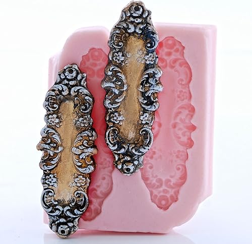 Miniatura 5 de Victorian Scroll Work Silicone Mold Food Safe Fondant, Chocolate, Candy, Resin, Polymer Clay, Craft, Jewelry Food Mold.