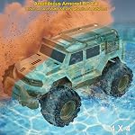 Amphibious Remote Control Car 1:14 Véhicule électrique 4WD pour les garçons de 8 à 12 ans, Étanche à l'eau RC Camion tout terrain RC Voitures Drift Beach Pool Jouets Cadeaux pour les enfants