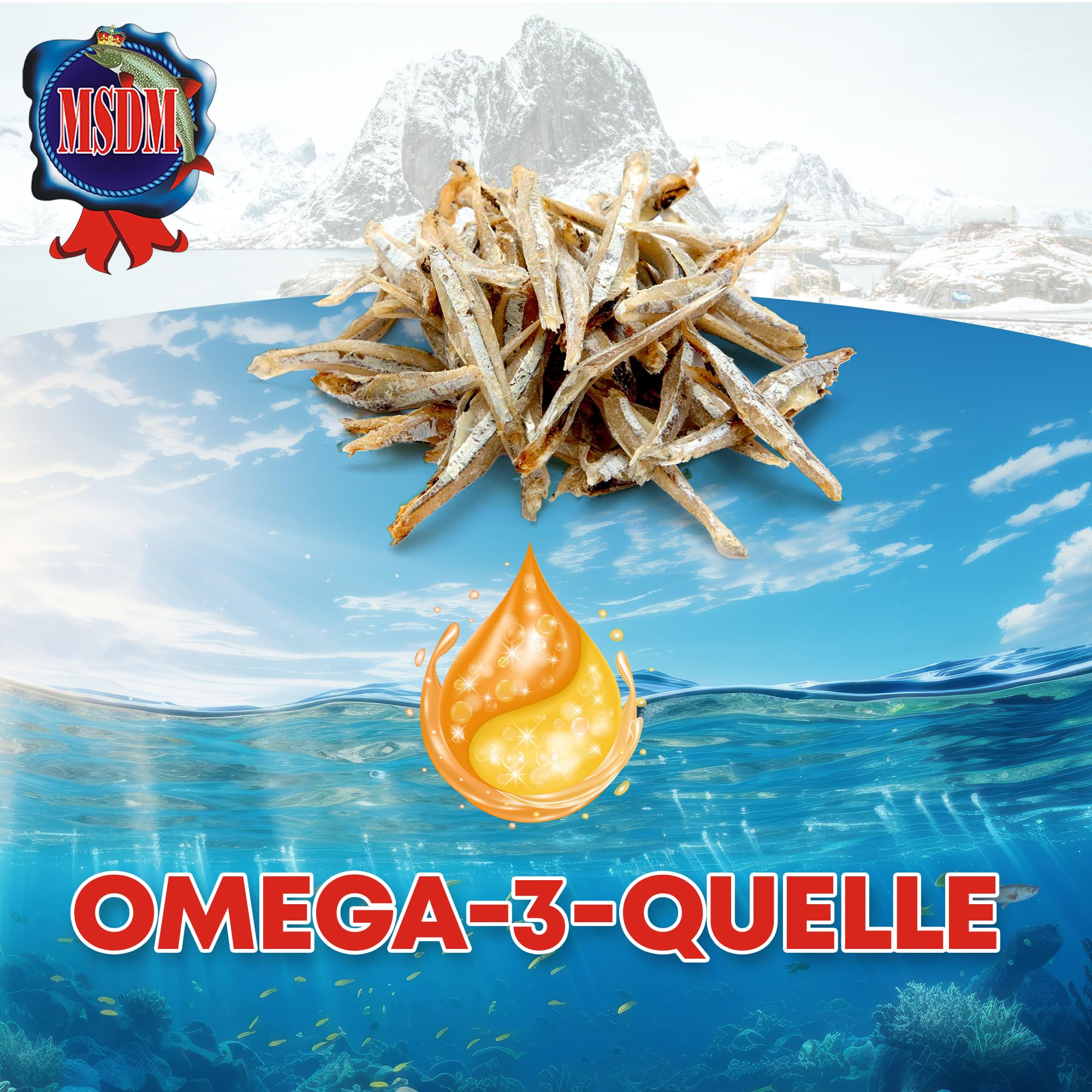 Pazifische Sardellen 1kg - Fisch Jerky I High Protein I Snacks I Trockenfisch Omega 3 I Beef Jerky, Trockenfleisch & Chips Snack Alternative
