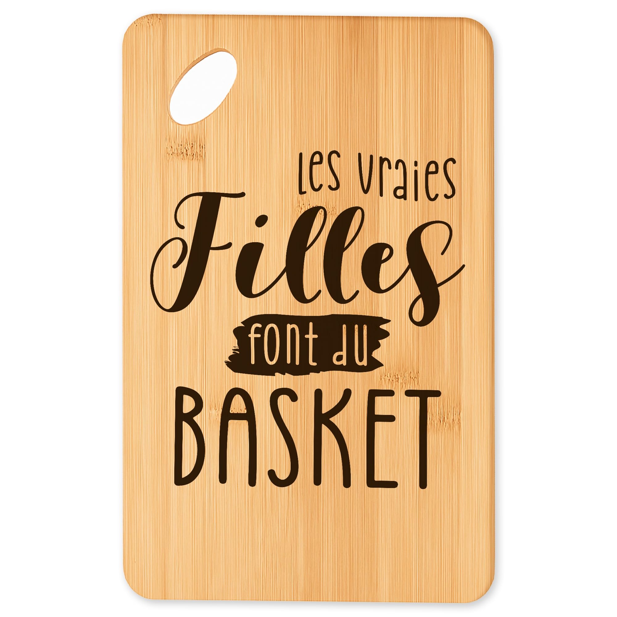 Planche à découper basketball en bambou comme cadeau cuisine original