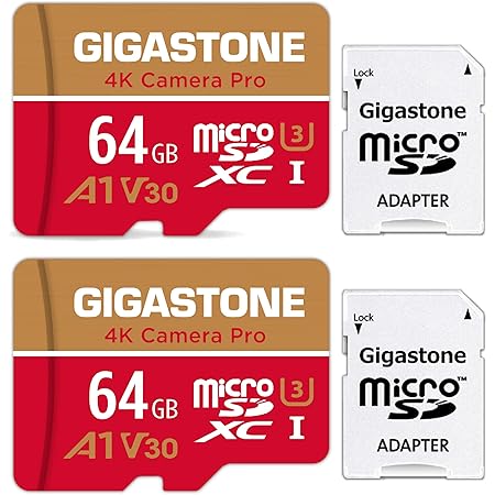 Amazon Co Jp 5年保証 Gigastone Micro Sd Card 64gb マイクロsdカード A1 V30 2 Pack 2個セット 2 Sd アダプタ付き W Adaptor Uhd 4k ビデオ録画 高速 4kゲーム 95mb S マイクロ Sdxc Uhs I U3 C10 Class 10 メモリーカード Nintendo Switch