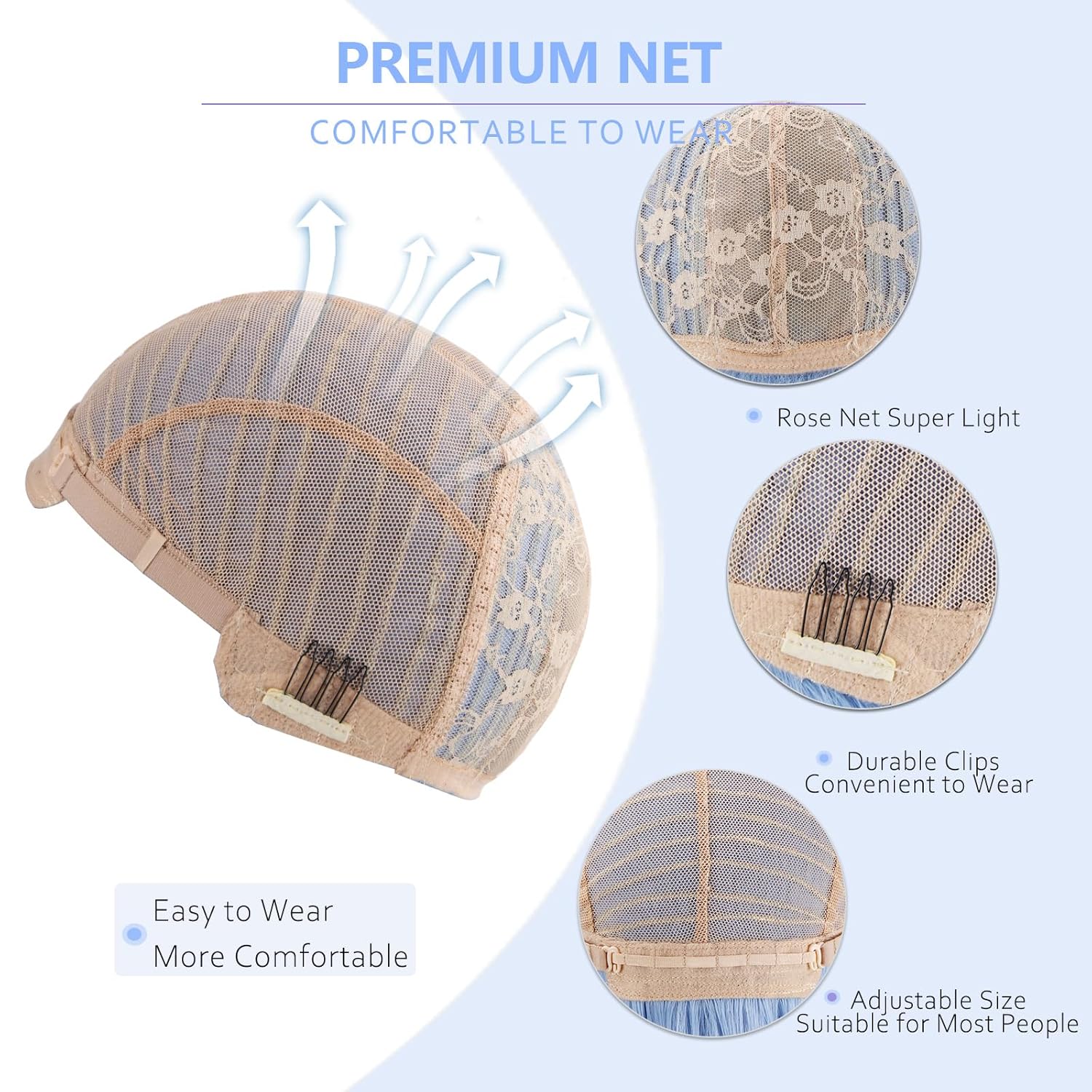 Light Blue Wig for Women Wavy Curly Light Blue Bob Wigs Middle Part 14 Inch Heat Resistant Synthetic Colorful Wig - Image 5