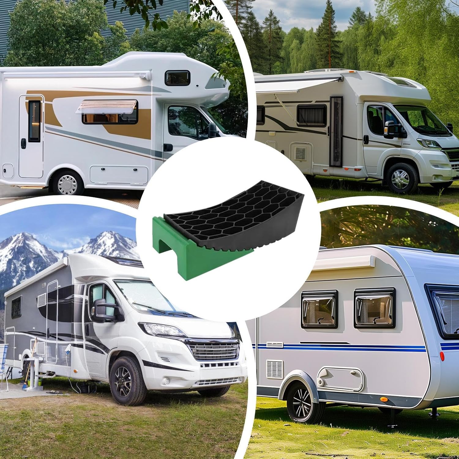 RV Leveling Blocks - Camper Supplies - Motorhome Stabilizer Blocks,for Travelers Road Trip Campground Driveway Tailgating Camping Park Visits Parking Lot Lawn Gravel