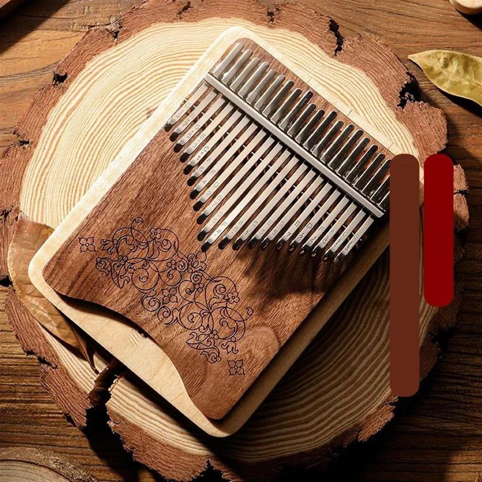 Kalimba Set Kalimba 21 Tasti Pianoforte A Pollice In Noce Nero Strumento A Tastiera Kalimba Professionale Con Accessori