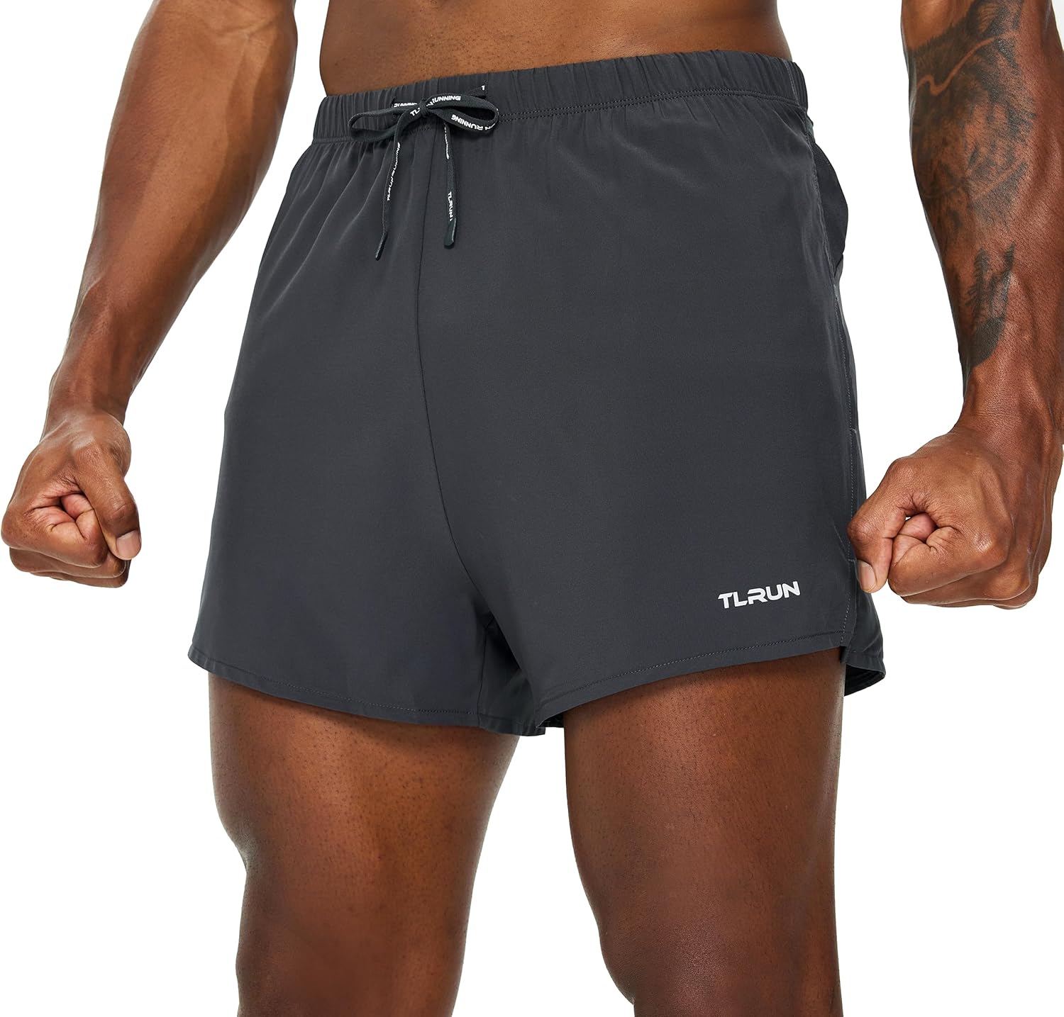 Men's Ultra Lightweight 3" Running Shorts Lined Marathon Trail Athletic Shorts