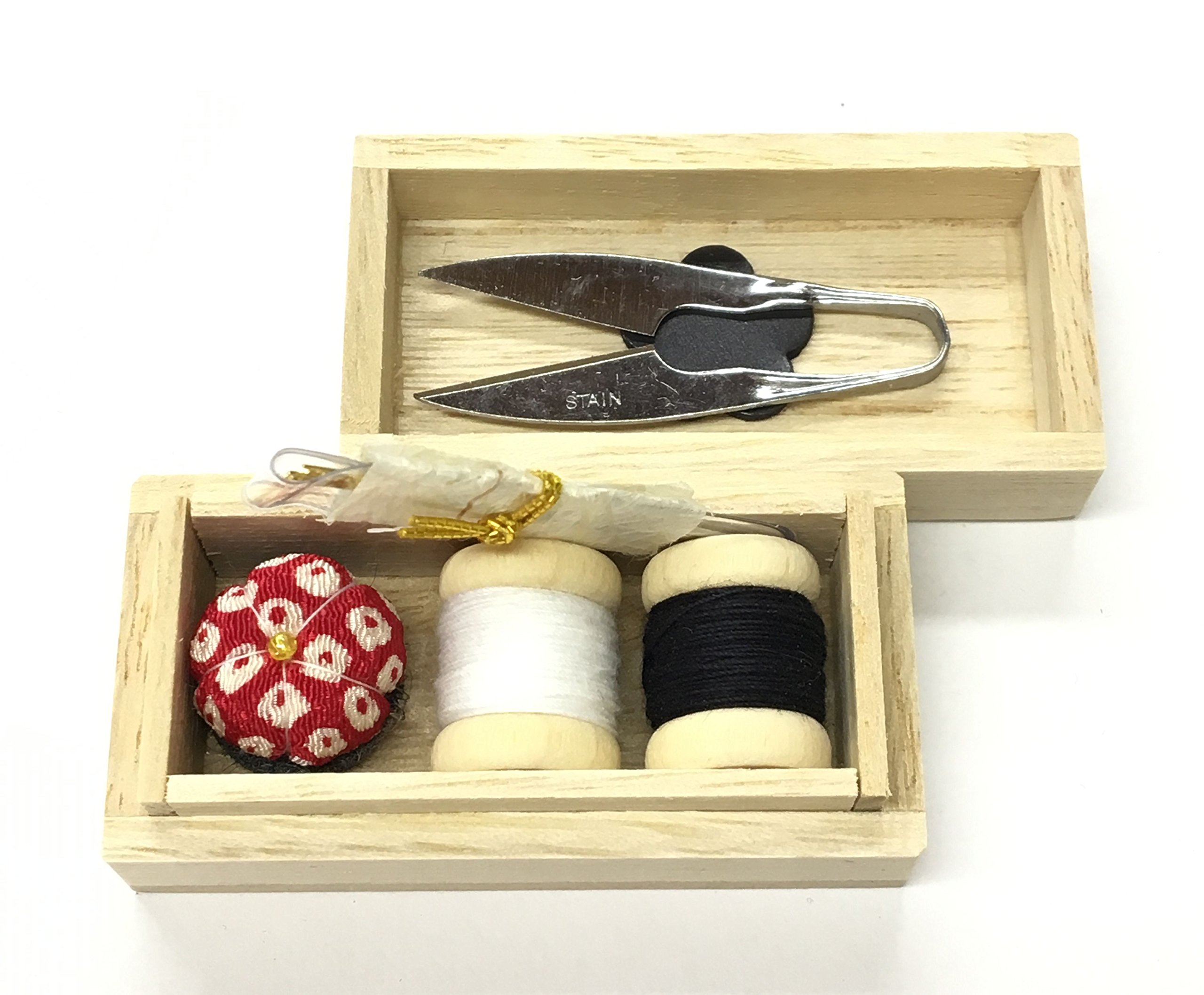 Amazon | ヒロ 持ち運びに便利なサイズ小さなお針箱 (麻の葉) | 裁縫