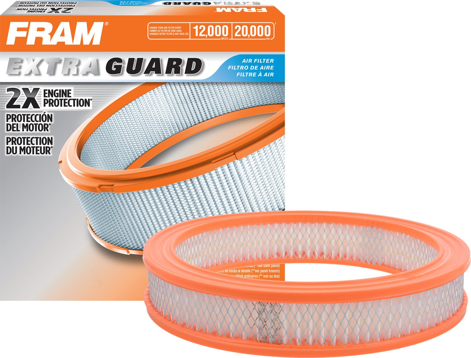 Filtro de Ar do Motor FRAM Extra Guard CA3300 - Substituição Fácil, Proteção Avançada e Desempenho Ideal para BMW, Ford, Mercury e Porsche