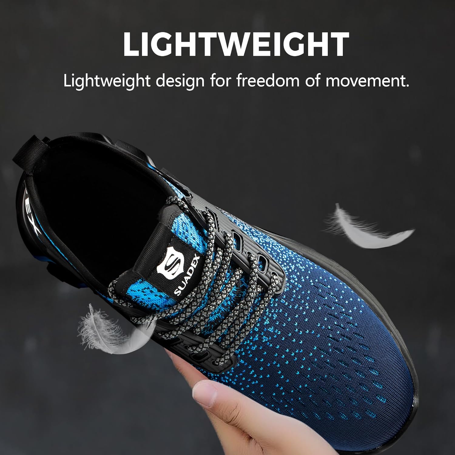 SUADEX Steel Toe Sneakers for Men Women Indestructible Work Safety Shoes Lightweight Comfortable Slip Resistant Composite Toe - Image 8