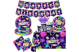 Neon Splatter Party Decorations for Artistic Expression