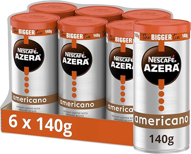 Nescafe Azera Americano Instant Coffee 140g (Pack of 6)