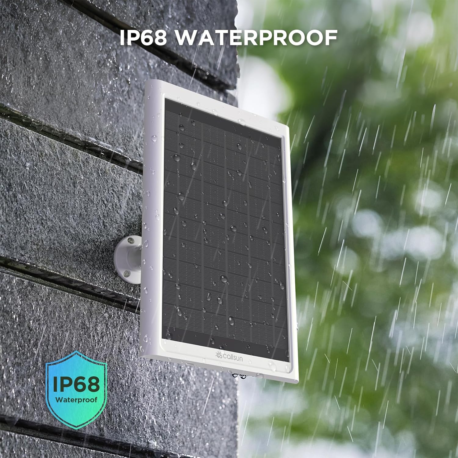 2 Pack - Solar Panel for Security Camera,6W Solar Charger for Ring Stick Up Cam Battery/Pro&Ring Spotlight Cam Battery/Plus/Pro,13FT Cable IP68 Waterproof USB-C and DC3.5mm Ports