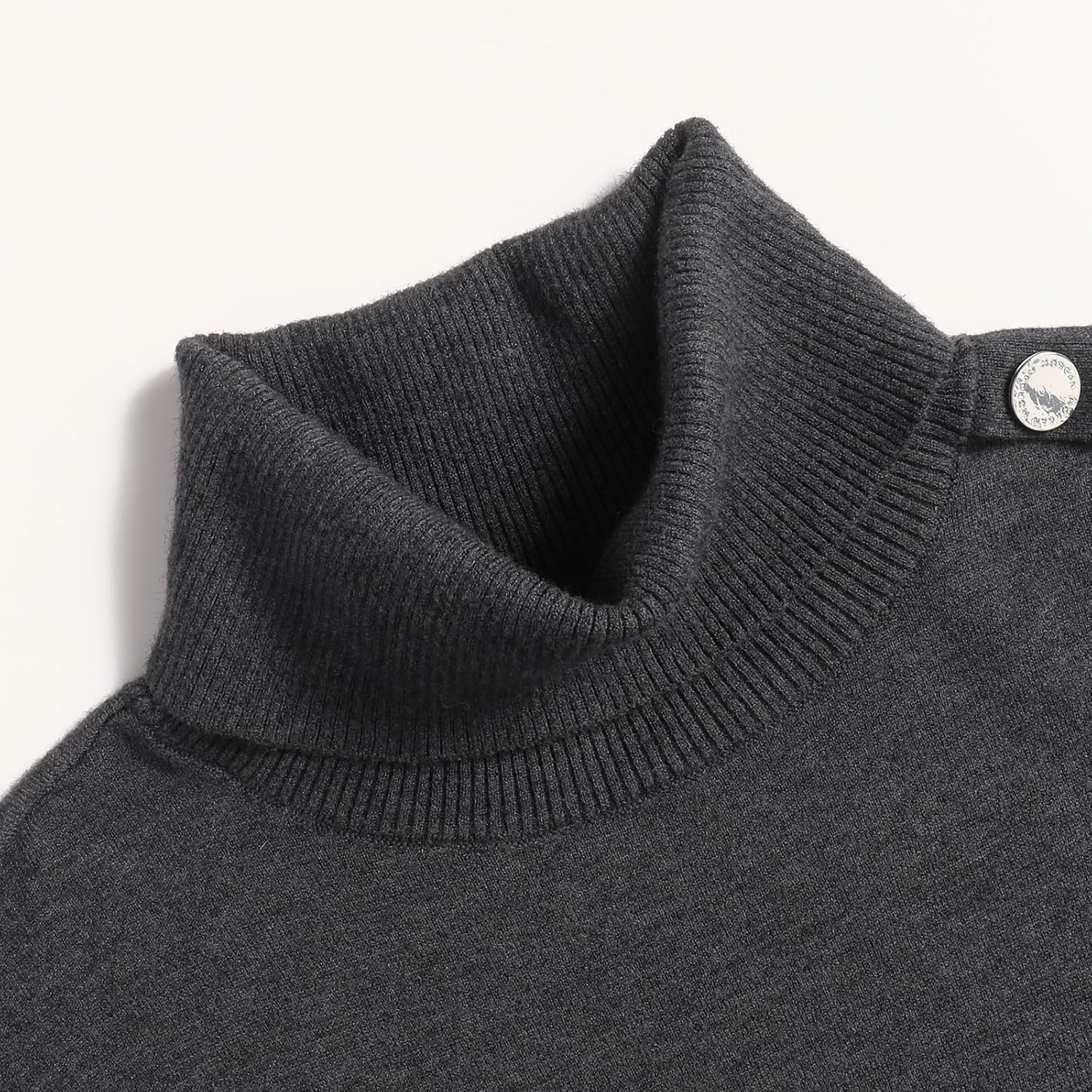 Women's Turtleneck Lantern Long Sleeve Pure Oversized Trendy Fall Winter Sweater - Image 3