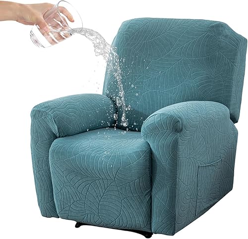 Miniatura 1 de Eco-Ancheng Fundas para sillas reclinables, fundas reclinables, 4 piezas, fundas antideslizantes para sillas reclinables, con bolsillos de