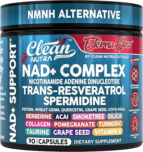 Miniatura 9 de Suplemento NAD limpio Resveratrol Liposomal NAD+espermidina fisetina germen de trigo Quercetina Extracto de semilla de uva Gotu Kola Berberina