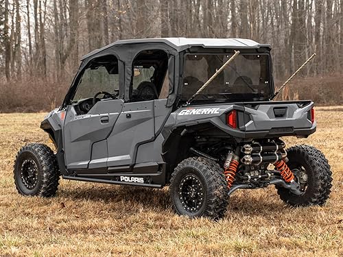 Miniatura 3 de SuperATV Primal Soft Cab - Puertas superiores para Polaris General 4 1000 2017+  Resistente a las abrasiones  Los broches mantienen las ventanas