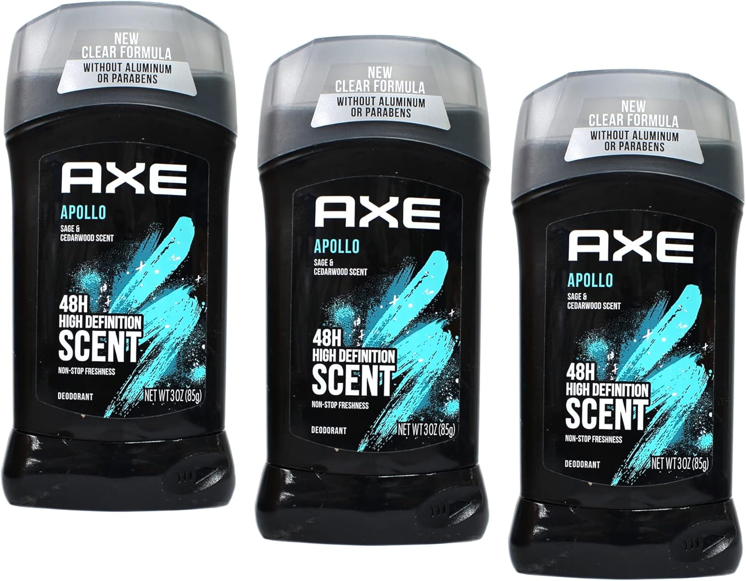 Axe Fresh Deodorant Stick, Apollo 3 oz (Pack of 3)