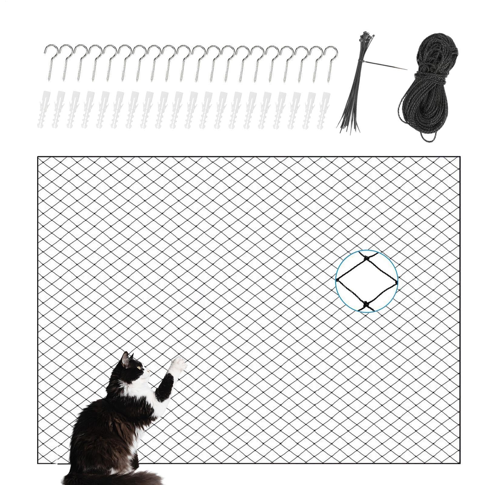Filet anti-chute pour chat résistant aux UV pour balcon et terrasse