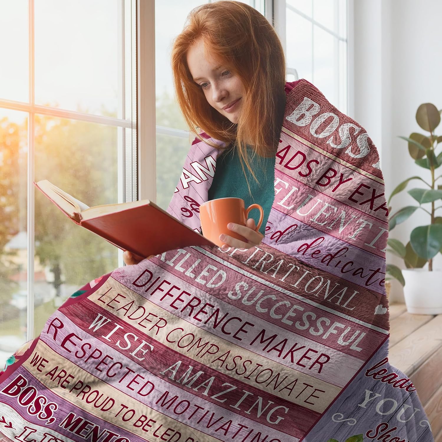 Boss Lady Gifts for Women - Bosses Day Gifts for Women - Manager Leader Principal Boss Day Decorations Gift for Woman - Bosses Appreciation Gift for Birthday Christmas - 60"x50" Soft Flannel Blanket - Image 2