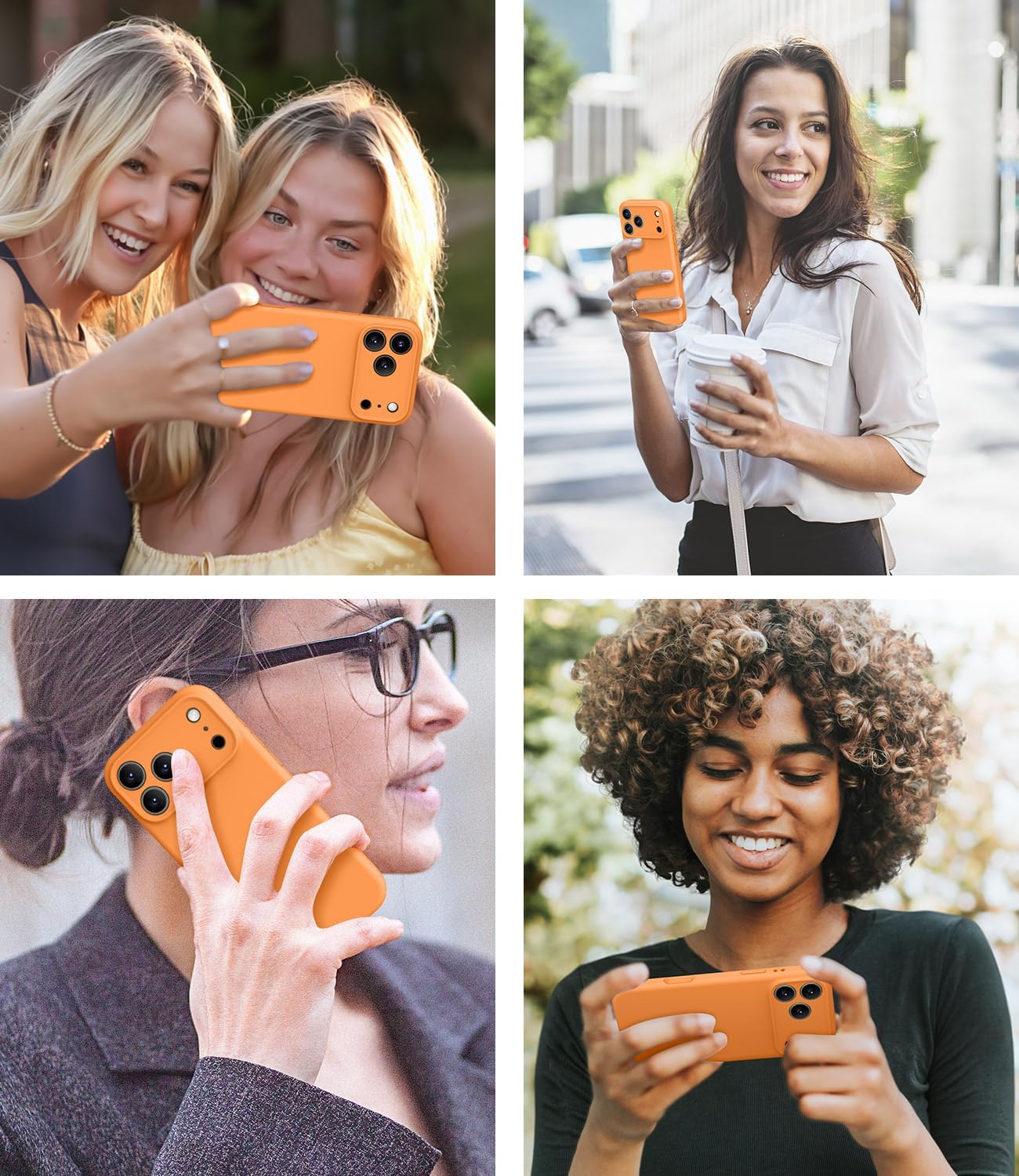 OTOFLY Magnetic Case for iPhone 17 Pro Max, Magsafe Compatible, Classic Liquid Silicone Mobile Phone Case, Built-in Camera Control Button, Anti-Scratch Microfiber Lining, Orange 10 81TCE6LNTbL. ACSL 1500