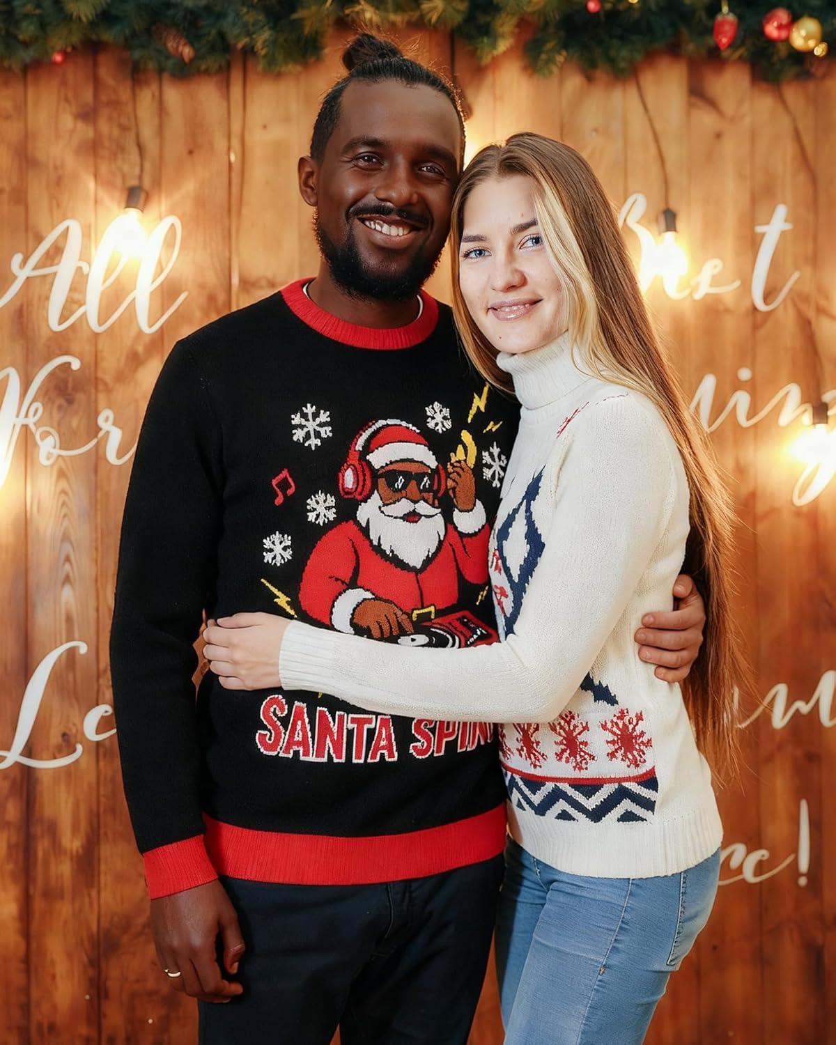 Runhit Ugly Christmas Sweater for Men Women Unisex Funny Christmas Sweaters Fun Holiday Pullovers Novelty Xmas Pullover Gift - Image 3