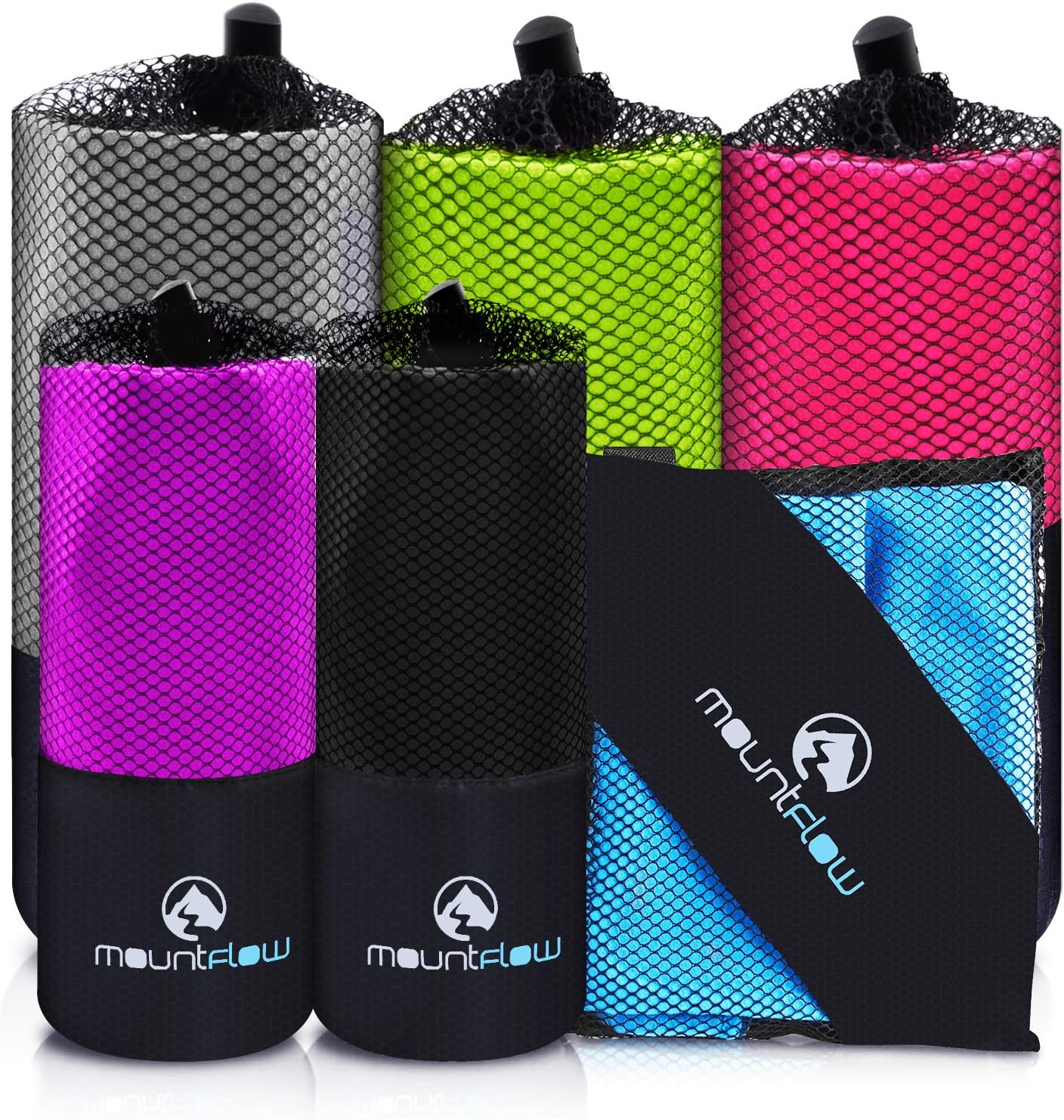 MountFlow Microfibre Towel - Quick Dry Micro Travel Towels for Swimming Pool The Beach Camping Exercising at the Gym Sports Yoga