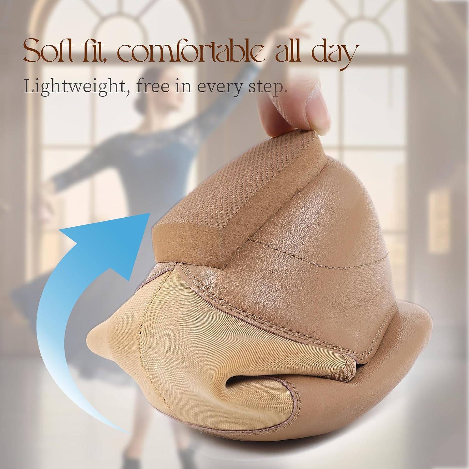 Jazz Shoes for Women Men Leather Slip-on Dance Shoes,Unisex