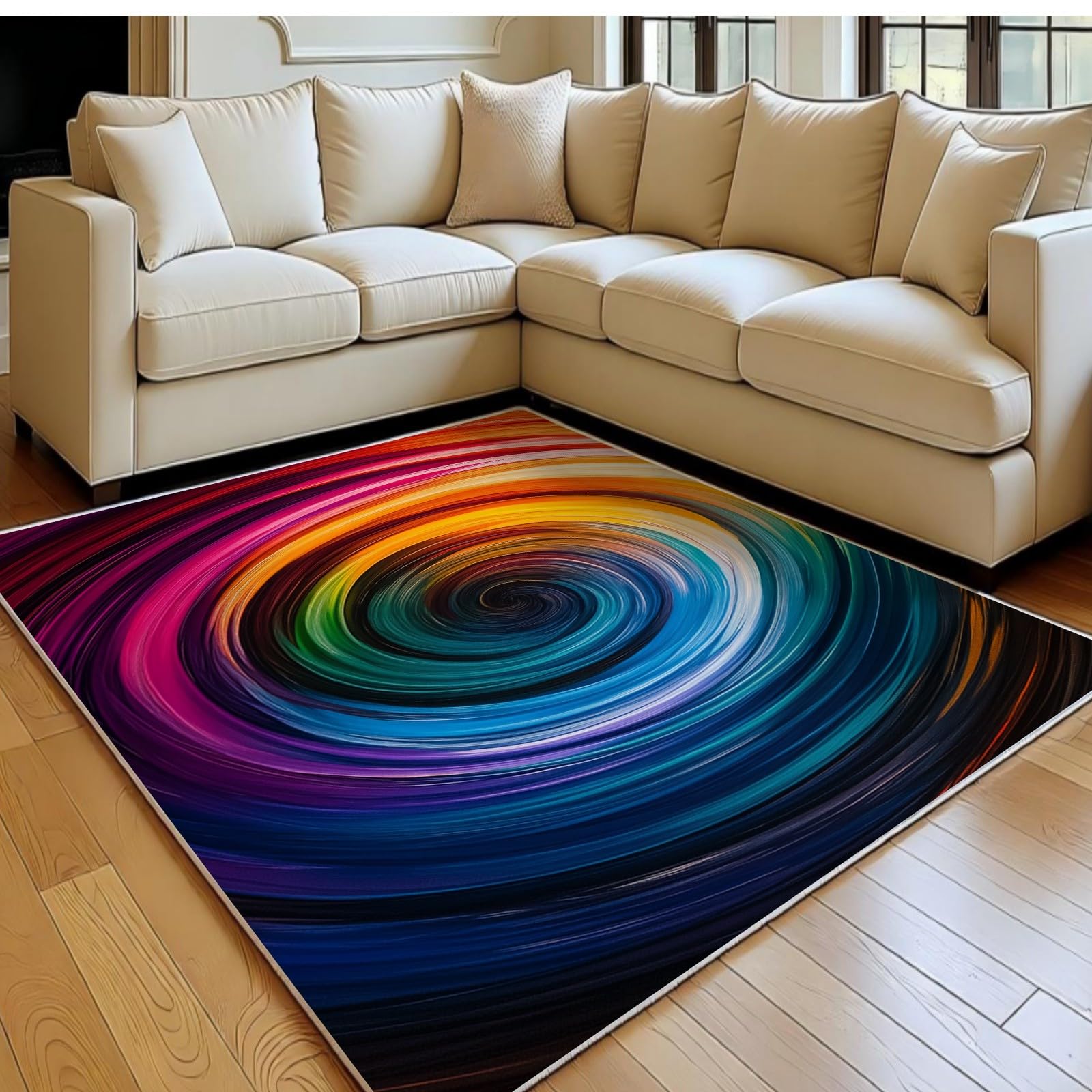 Tapis de salon 140x200 antidérapant fini les glissades avec ce poil court