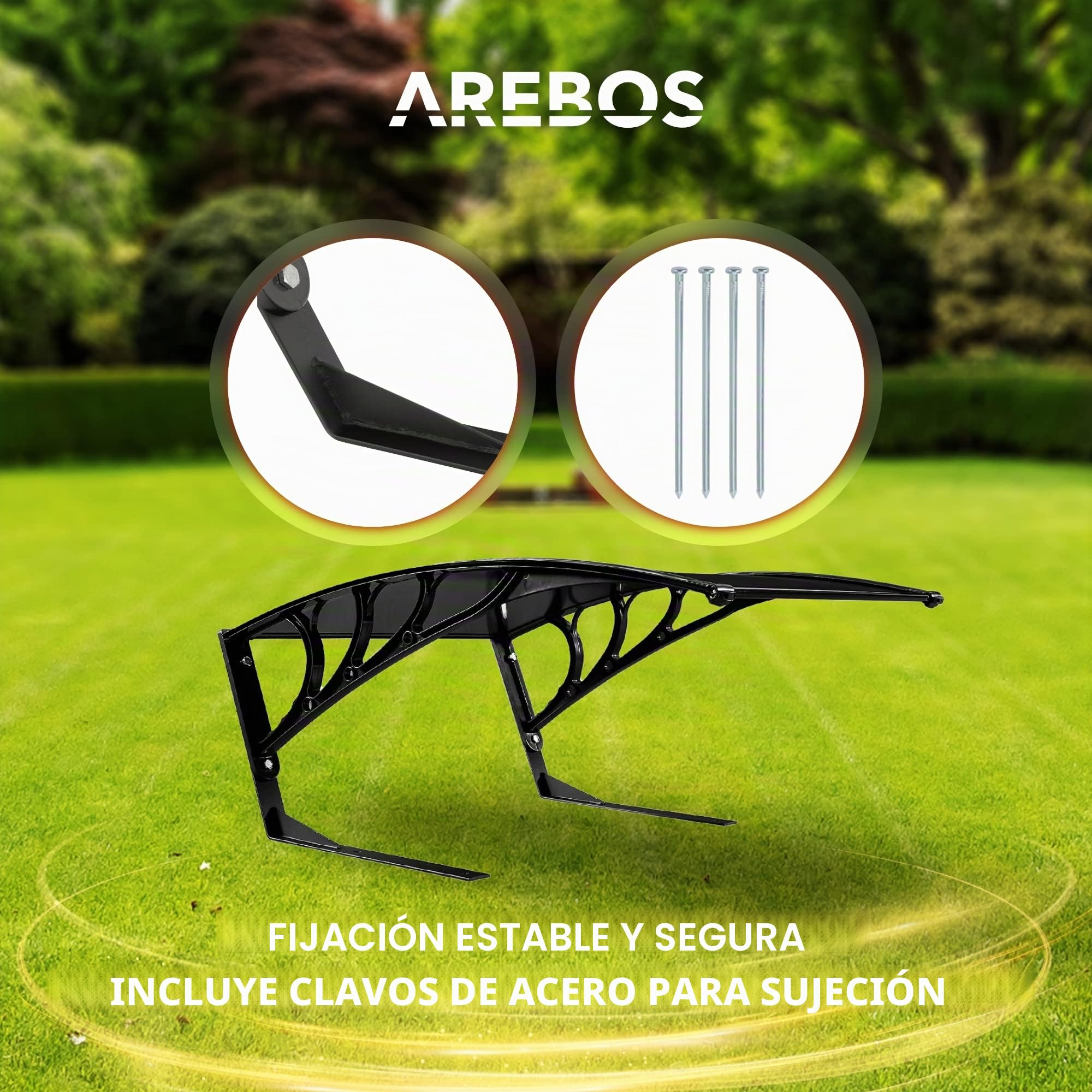Arebos Garaje Robot cortacésped | Tamaño 102 x 79 x 46 cm | Resistente a la Intemperie + protección UV | con pies de Metal | Incluido el Material de Montaje
