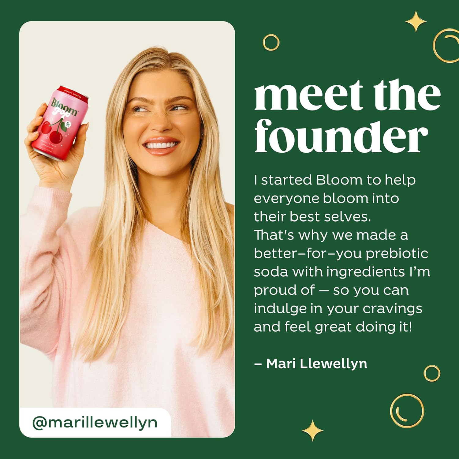 Bloom Pop Prebiotic Soda 12 Pack, Winter Pomberry Flavor, 12oz Cans | Prebiotic Soda for Gut Health, Low Calorie Soda, No Caffeine, Healthy Soft Drink Alternative - Image 6