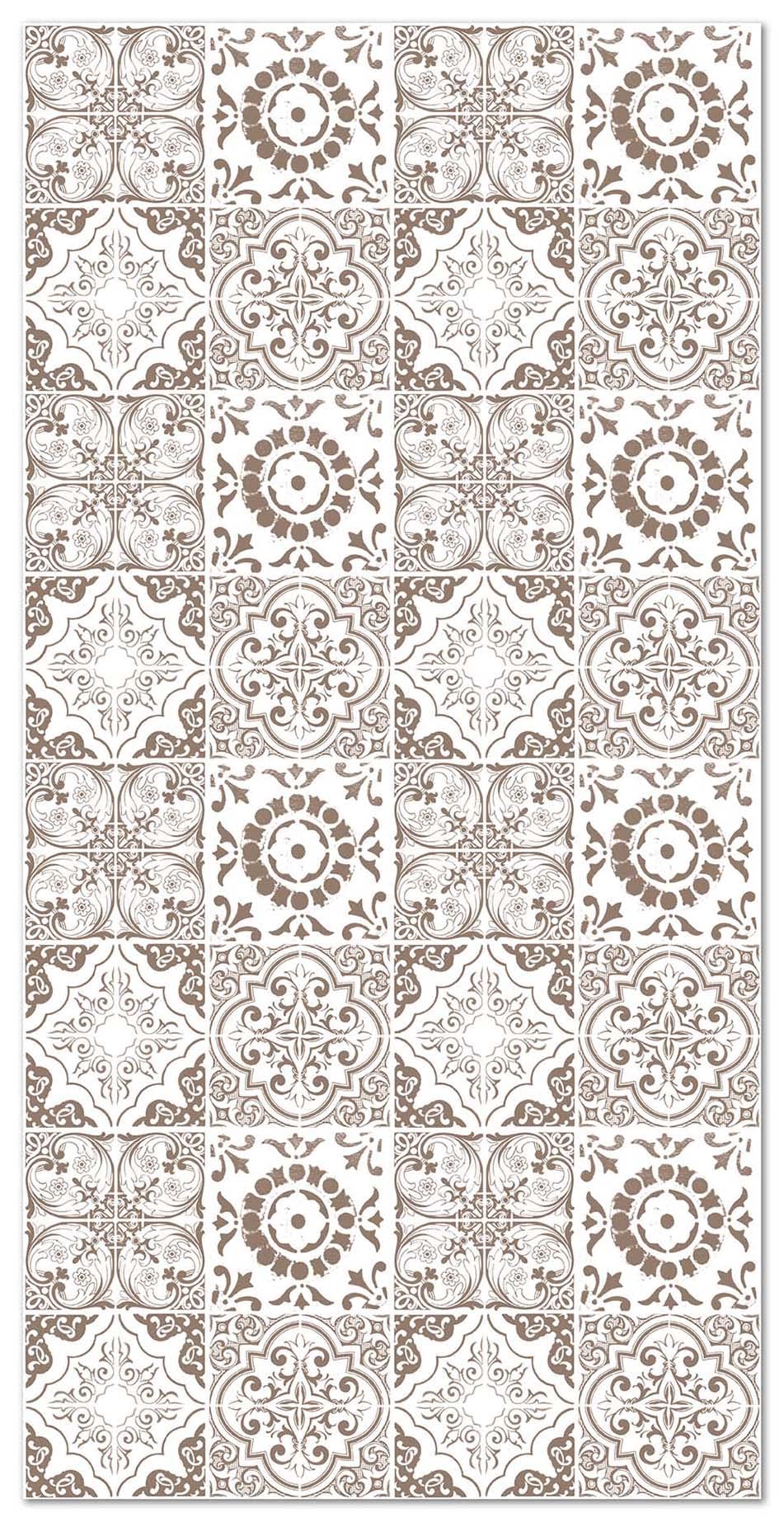 Panorama Alfombra Vinílica Cocina Salón - Varios Tamaños - (Hidráulica Granada Marrón 60x110 cm)