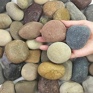 5 lbs Natural Aquarium Rocks, 2-3 Inch Large Pebbles.Decorative River Ro...
