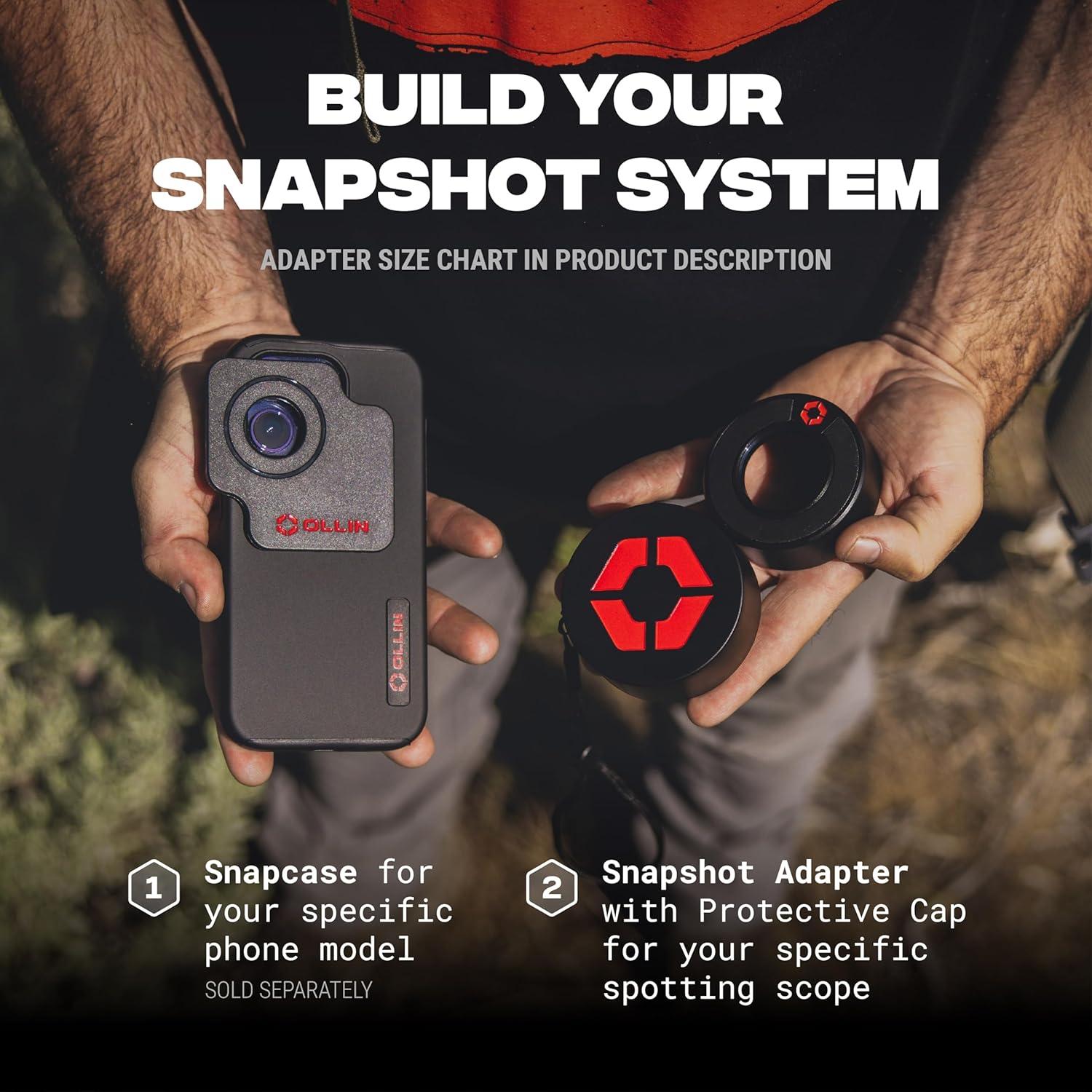 OLLIN Snapshot Spotter Adapter - Magnetic Eye Piece for Spotting Scopes, Attachment for Smartphone Digiscoping, Hunting, Wildlife Photography Compatible with, Tract, Vortex