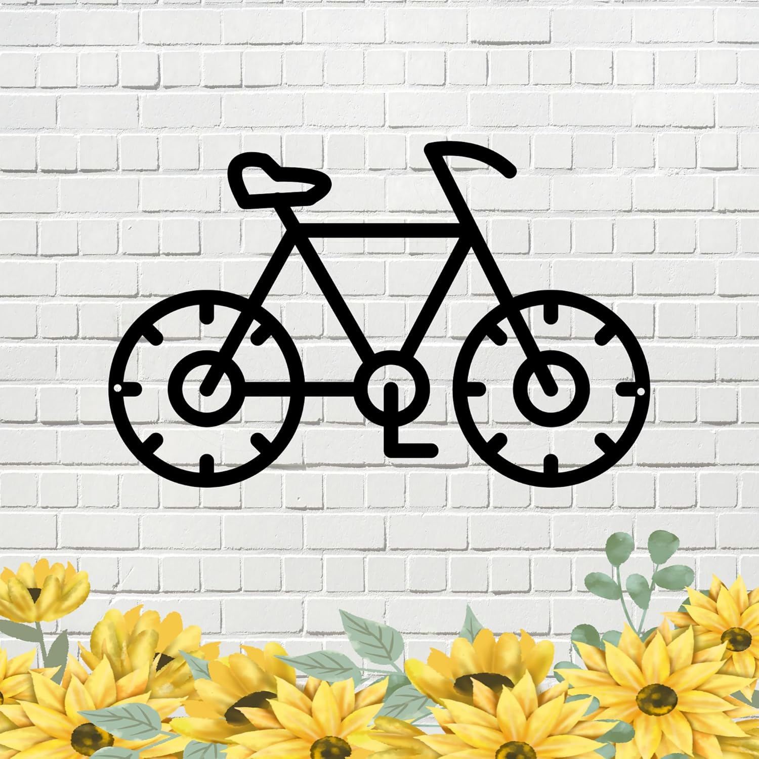 Excmoky Bicycle Wall Sculpture, Bicycle Garden Wall Art Metal Art Steel Wall Decor Metal Wall Art/Metal Home Decor/Steel Wall Decor/Metal Sign