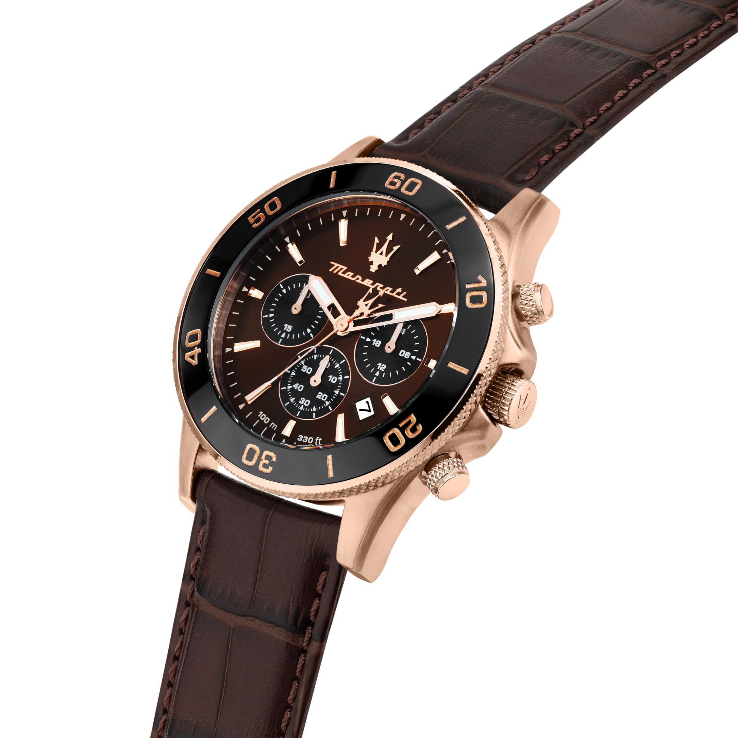 Maserati Limited Edition Orologio Uomo, Cronografo, Analogico, Cinturino in Pelle, Impermeabile, Collezione Competizione - R8871600001