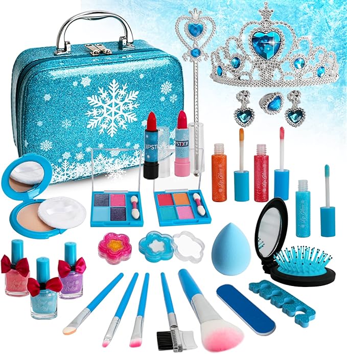 Kids Makeup Kit for Girls, Kids Play Real Washable Makeup Kit Cosmetics