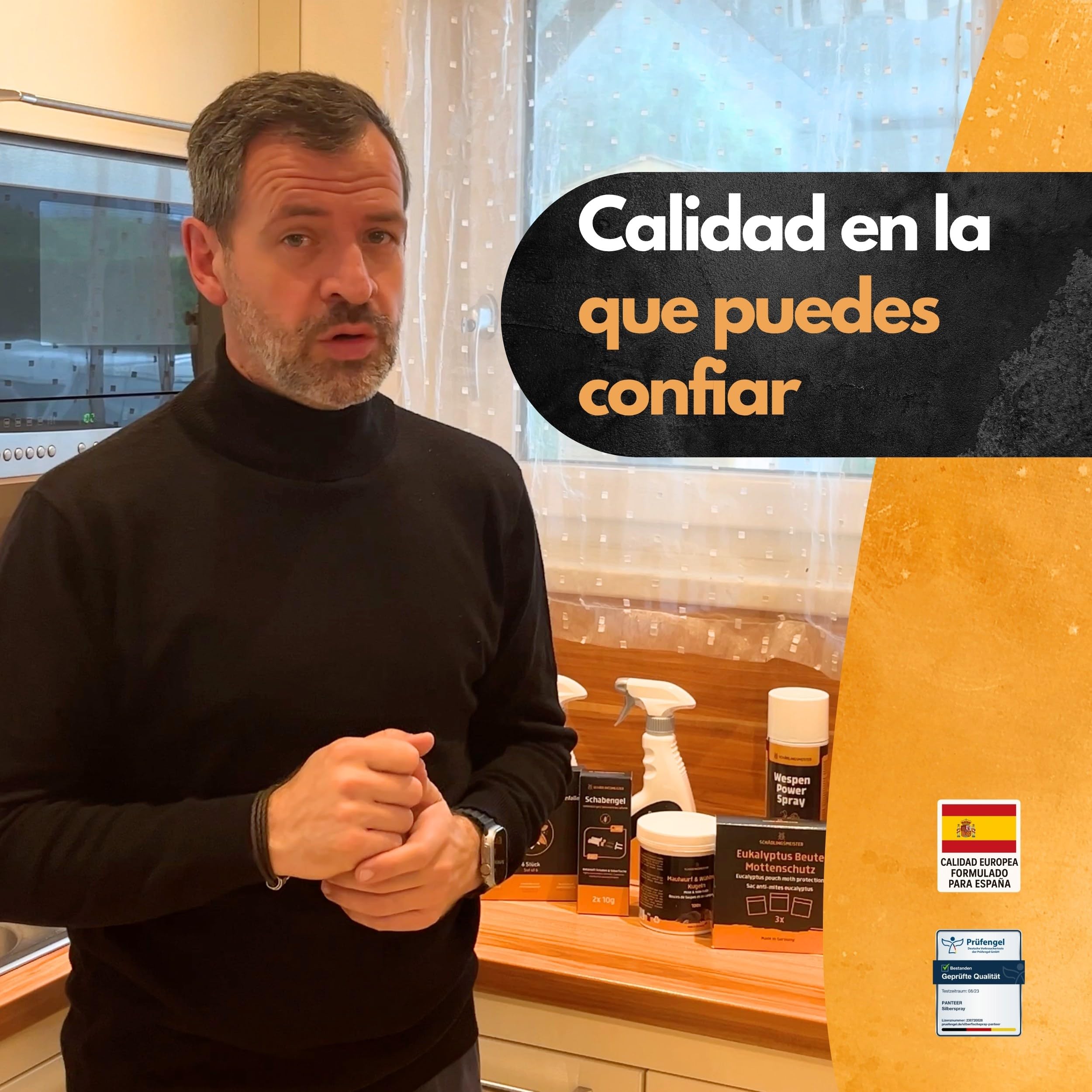 Panteer NOVACLAC F3 Mata Hormigas – 500 ml Spray Insecticida Profesional PT18 – Elimina Hormigas al Instante – Protección Duradera – Uso Interior y Exterior – Calidad Europea formulada para España