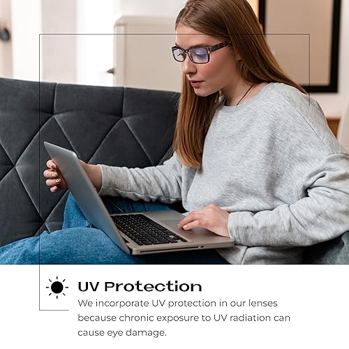 Miniatura 2 de Readerest Gafas de lectura con bloqueo de luz azul, protección UV, lectores de luz azul tortuga