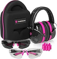 Vista 19 de TradeSmart All-in-One Shooting Ear Protection - Comfort+ NRR 28 Earmuffs, Glasses & Earplugs + Carry Case