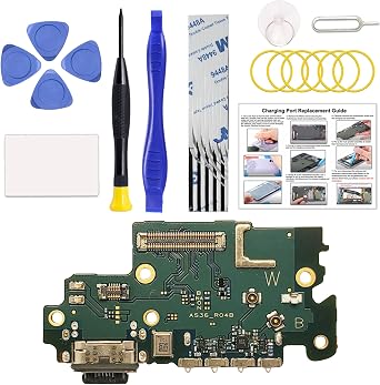 for Galaxy A53 5G USB Charging Board Port Replacement, SM-A536U SM-A536U1 Type C Dock Board Connector for Samsung A53 5G with Tools & Instruction