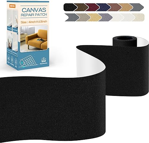 KING MOUNTAIN Cinta de reparación de lona, parche de engranajes para exteriores, 4 x 63 pulgadas, impermeable, autoadhesiva para reparar cubiertas