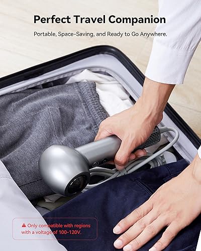 Miniatura 6 de SYLPH Secador de pelo para viajes, mini y portátil, 200 millones de iónicos, motor de 112,000 RPM para secado rápido, secador de pelo pequeño y