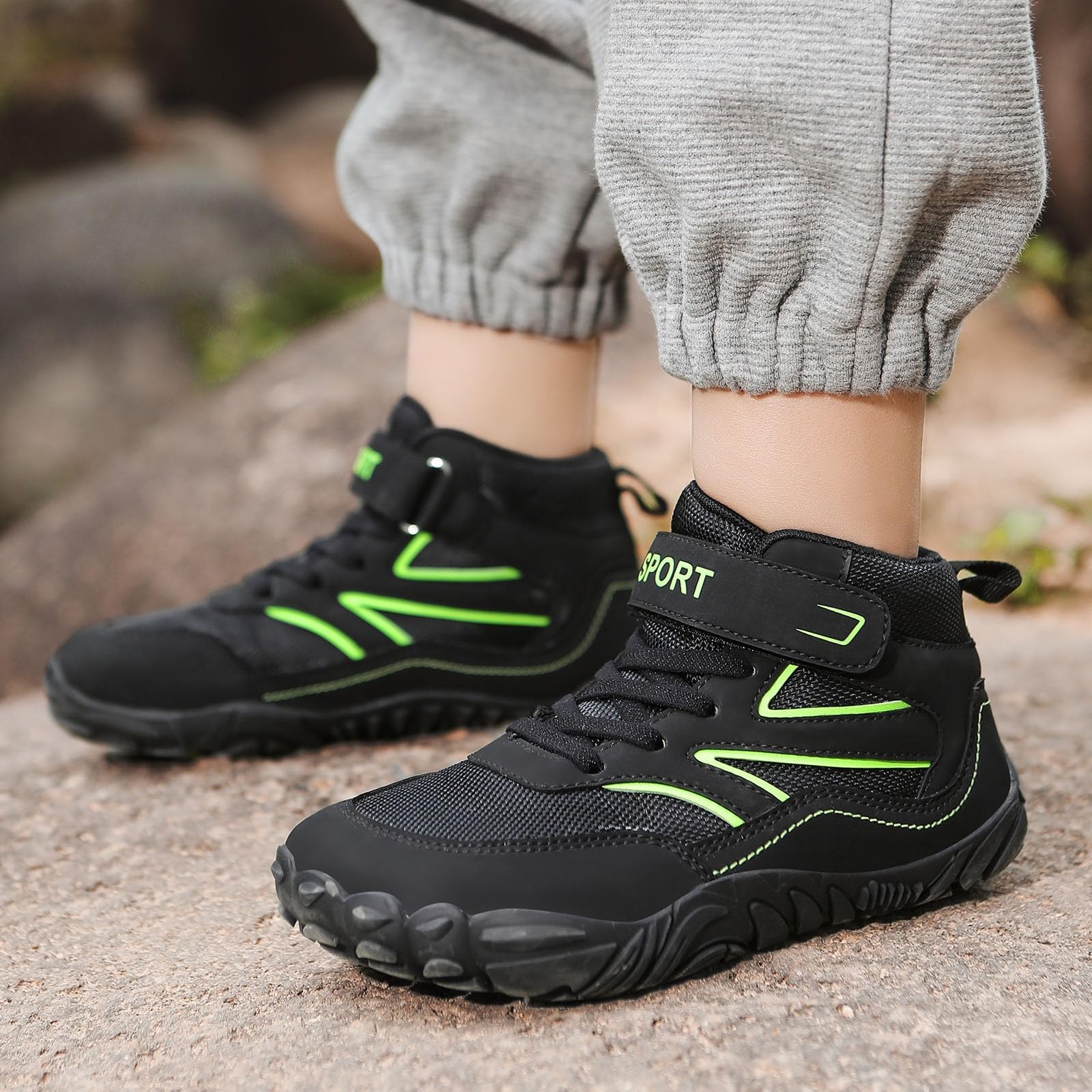 Stivali per Bambini Stivali Alti Invernali per bambinie Ragazze Autunnali Invernali Scarpe da Trekking Outdoor Leggero Antiscivolo Fodera in Pile Scarpe da Trekking Outdoor