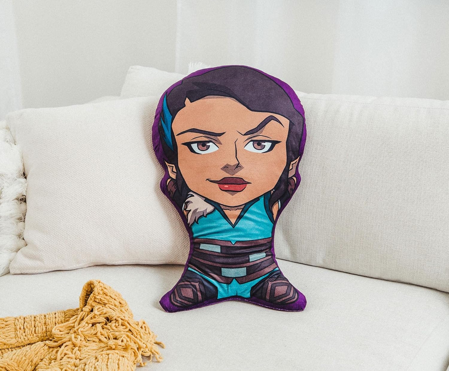 The Legend of Vox Machina Vex'ahlia 20-Inch Character Plush Pillow | Decorative Cushion for Bed, Couch