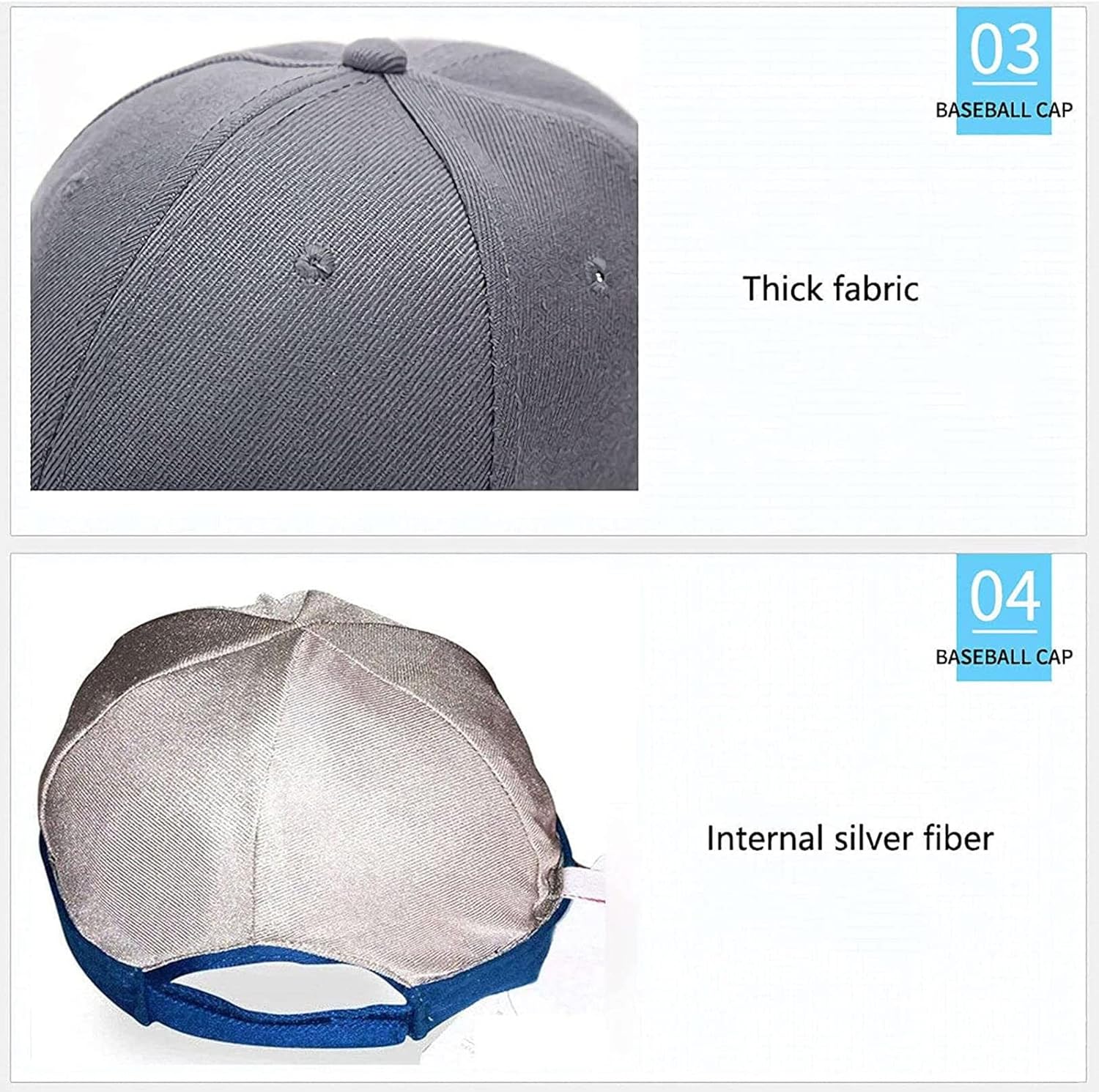 EMF 5G Radiation Protection Cap, Blocking WiFi RF - Cell Towers - EMF Shielding Baseball Cap